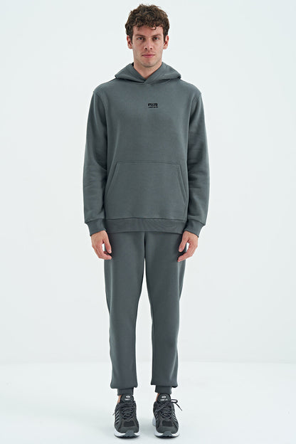David Khaki Quilted Men's Tracksuit Set - 85192