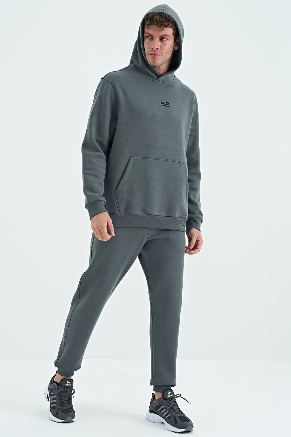 David Khaki Quilted Men's Tracksuit Set - 85192