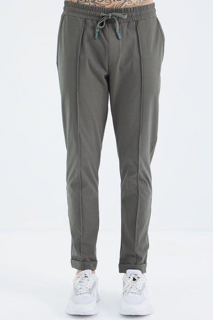 Right Front Stitch Detailed Relax Fit Men's Tracksuit Bottom - 84996