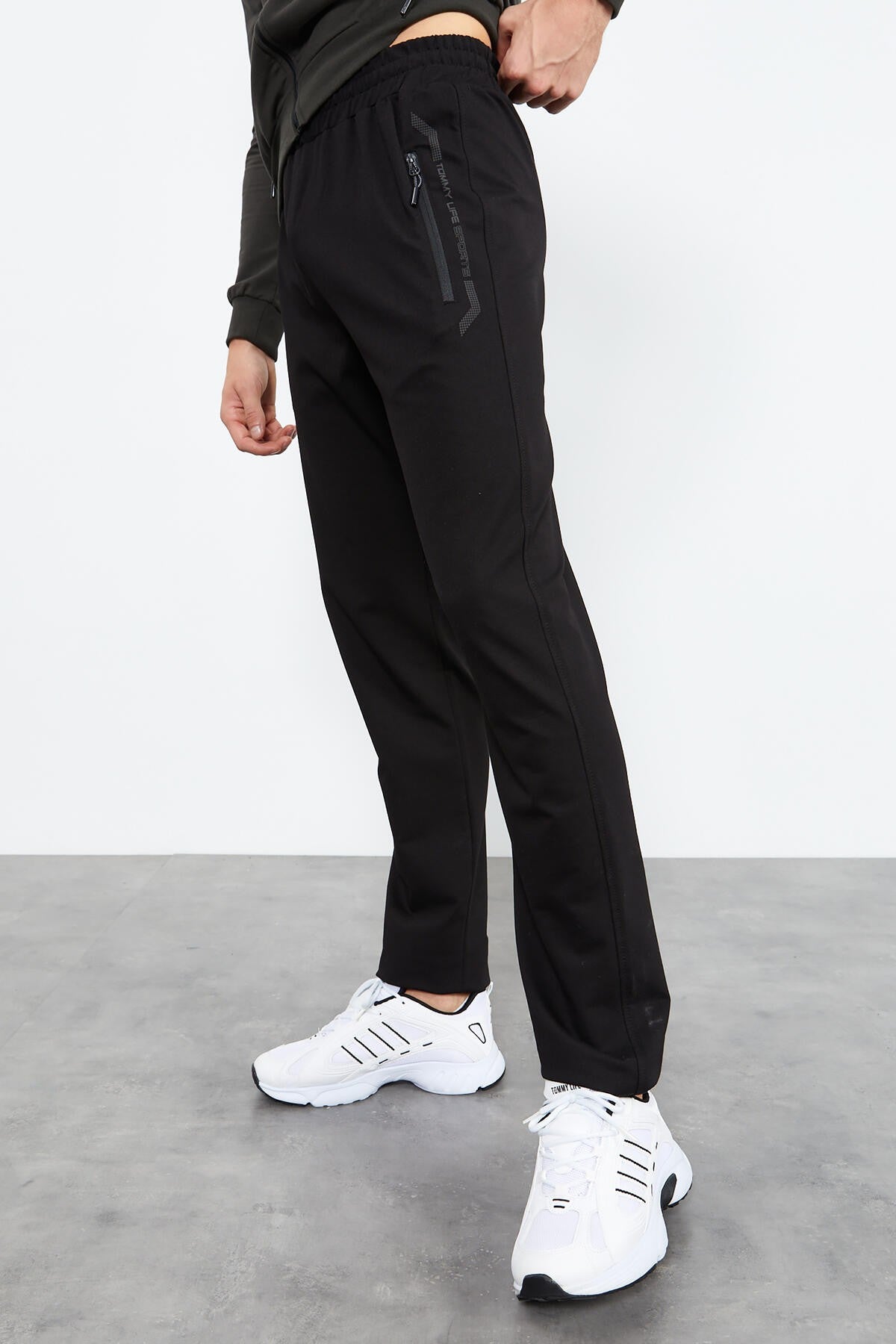 High Collar Zippered Standard Fit Classic Cuff Men's Tracksuit Set - 85152