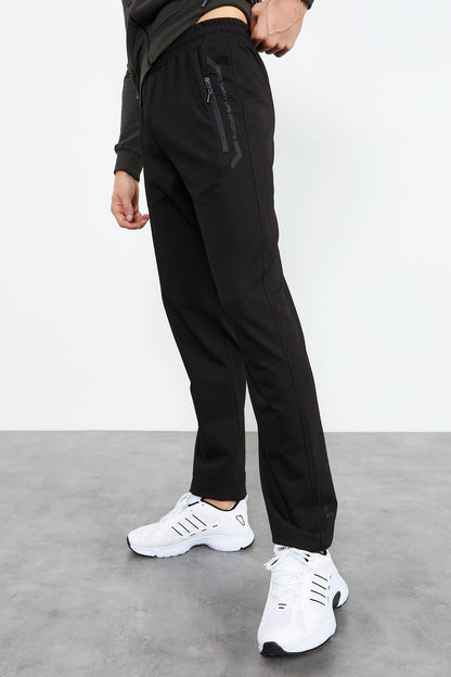 High Collar Zippered Standard Fit Classic Cuff Men's Tracksuit Set - 85152