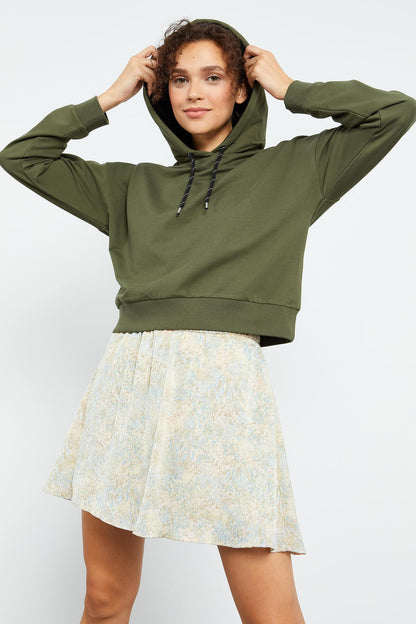 Long Sleeve Comfort Fit Hooded Women's Sweatshirt - 97115