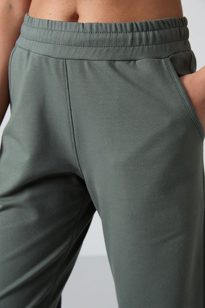 High Waist Comfortable Classic Hem Women's Tracksuit Bottom - 94584