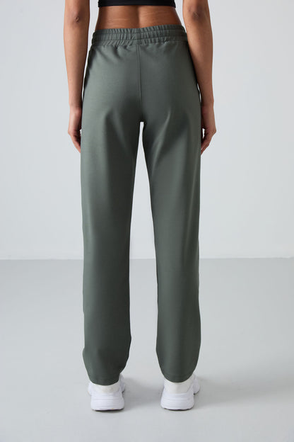 High Waist Comfortable Classic Hem Women's Tracksuit Bottom - 94584