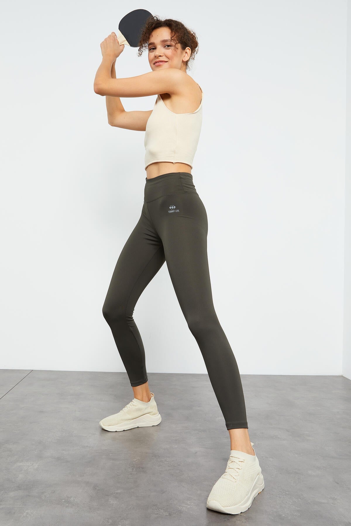 High Waist Stretch Slim Fit Tight Leg Women's Tights - 94545