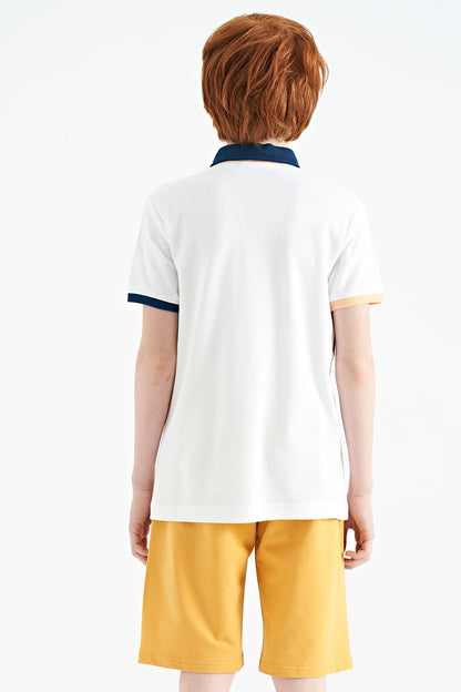 Mustard Print Detailed Laced Standard Fit Boys' Shorts - 11125