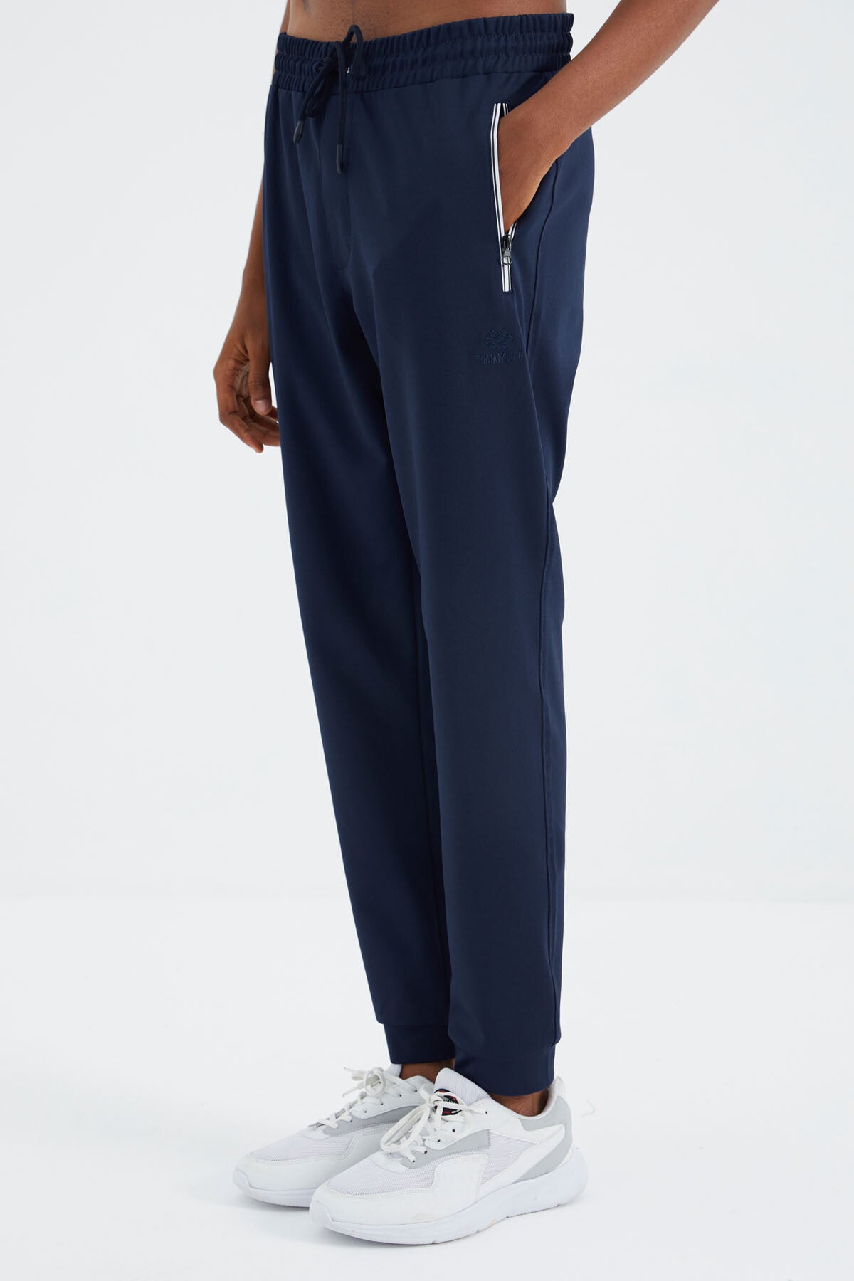 Indigo Laced Hip Detailed Relax Fit Men's Tracksuit Bottom - 84993