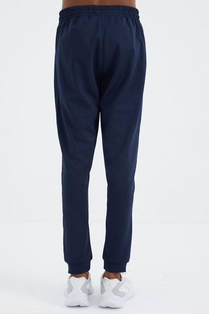Indigo Laced Hip Detailed Relax Fit Men's Tracksuit Bottom - 84993