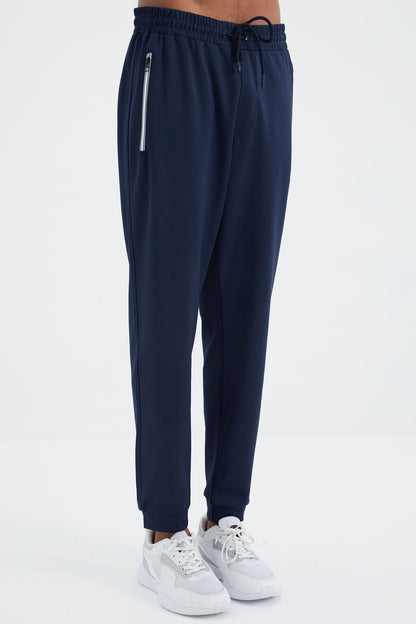 Indigo Laced Hip Detailed Relax Fit Men's Tracksuit Bottom - 84993