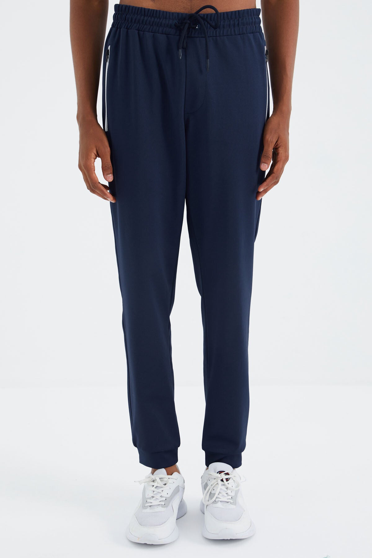 Indigo Laced Hip Detailed Relax Fit Men's Tracksuit Bottom - 84993