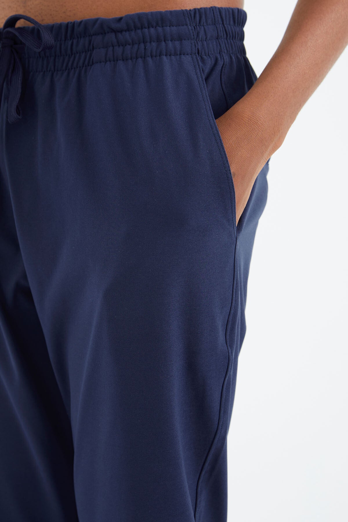 Indigo Laced Detailed Relax Fit Men's Tracksuit Bottom - 84997
