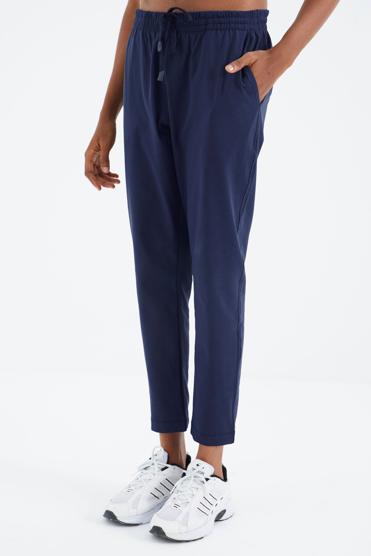 Indigo Laced Detailed Relax Fit Men's Tracksuit Bottom - 84997