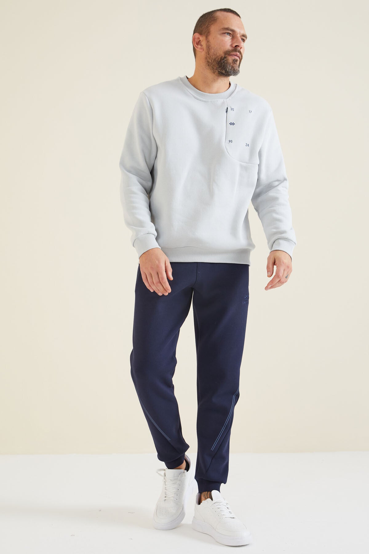 Indigo Laced Men's Tracksuit Bottom - 82110
