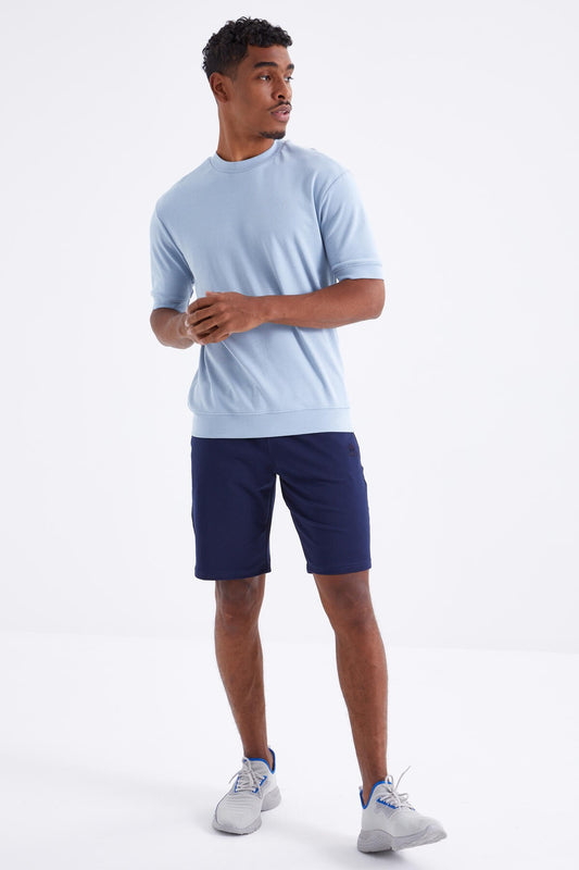 Indigo Laced Standard Fit Basic Men's Shorts - 81212