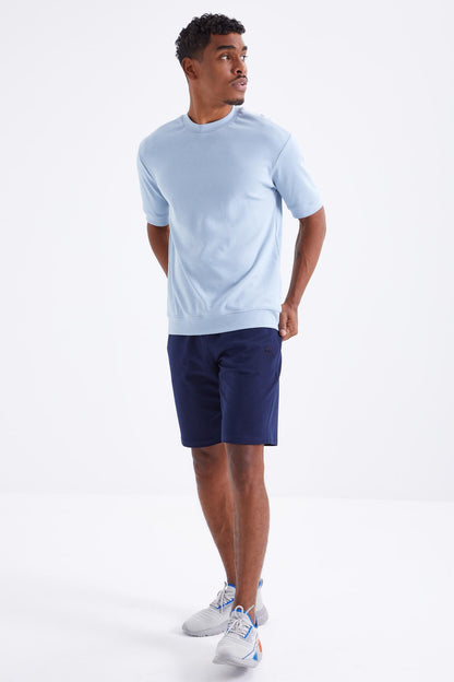 Indigo Laced Standard Fit Basic Men's Shorts - 81212