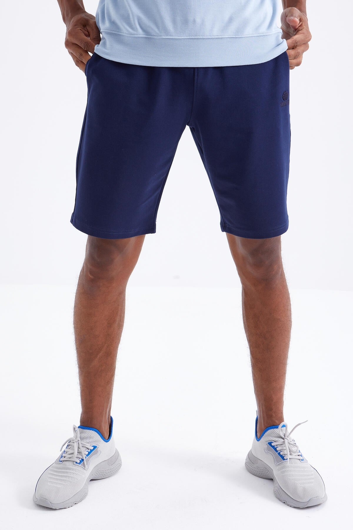 Indigo Laced Standard Fit Basic Men's Shorts - 81212
