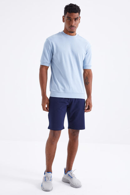Indigo Laced Standard Fit Basic Men's Shorts - 81212