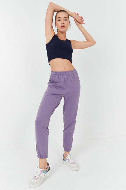 Indigo Basic Zero Sleeve Narrow Fit U Neck Women's Crop Top Singlet - 97160