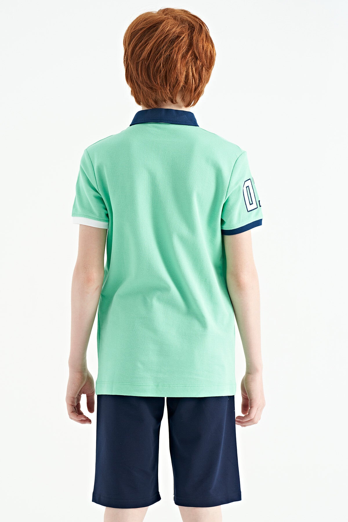 Indigo Print Detailed Laced Standard Fit Boys Shorts - 11125