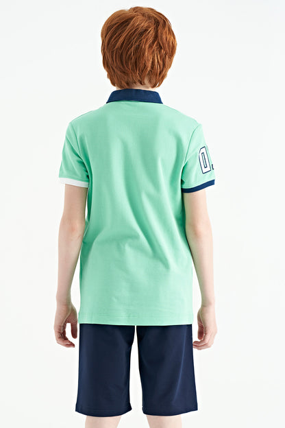 Indigo Print Detailed Laced Standard Fit Boys Shorts - 11125