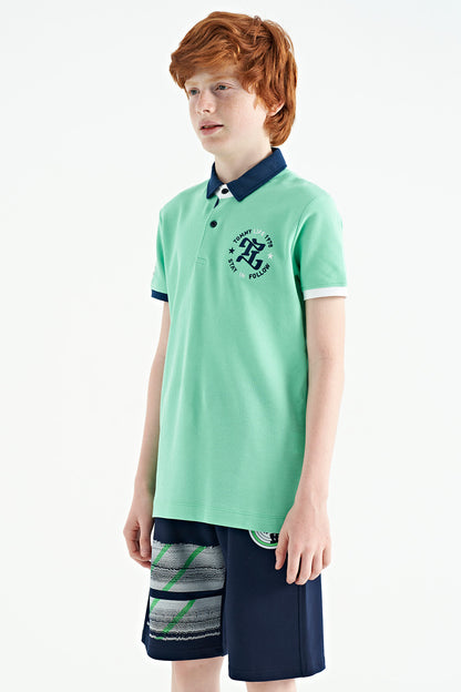 Indigo Print Detailed Laced Standard Fit Boys Shorts - 11125