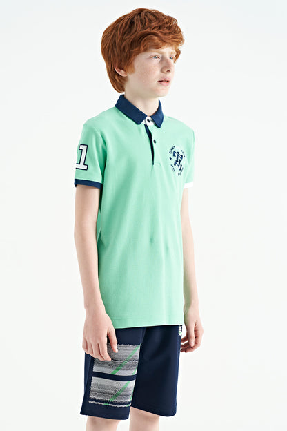 Indigo Print Detailed Laced Standard Fit Boys Shorts - 11125