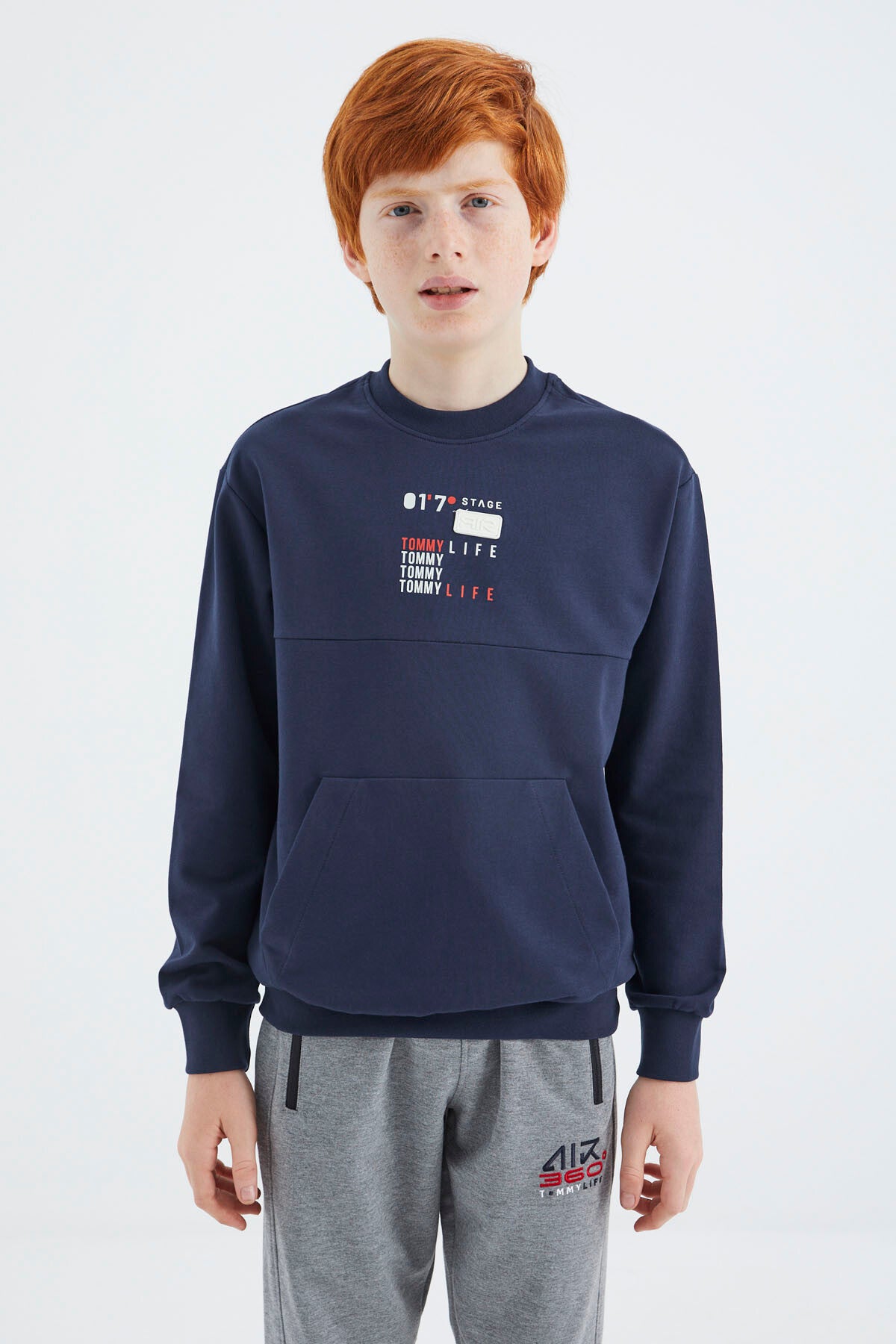 Indigo Printed Boys' Sweatshirt - 11175