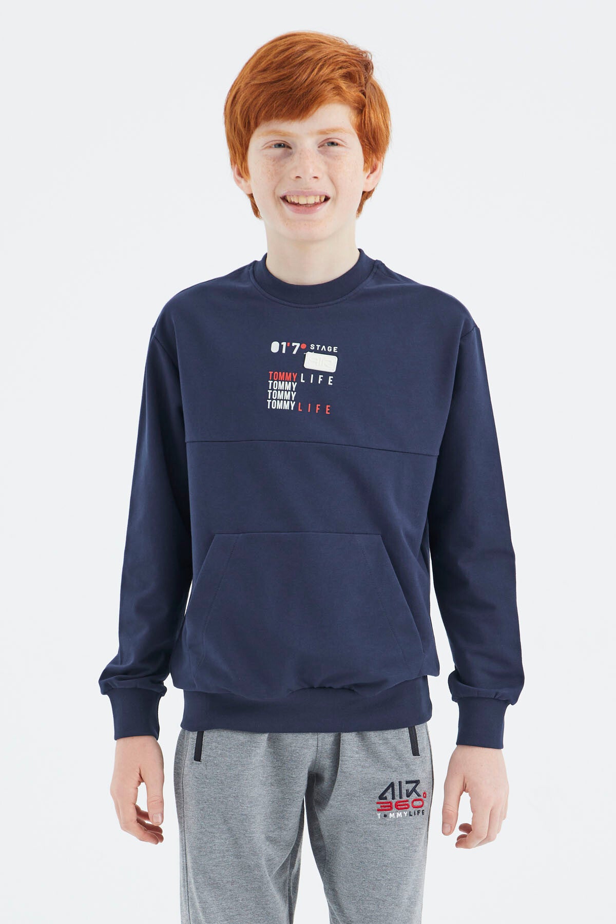Indigo Printed Boys' Sweatshirt - 11175