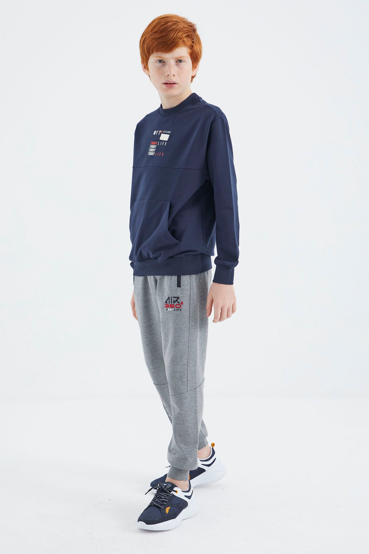 Indigo Printed Boys' Sweatshirt - 11175