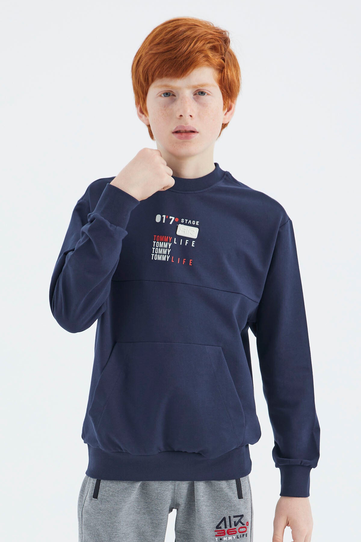 Indigo Printed Boys' Sweatshirt - 11175