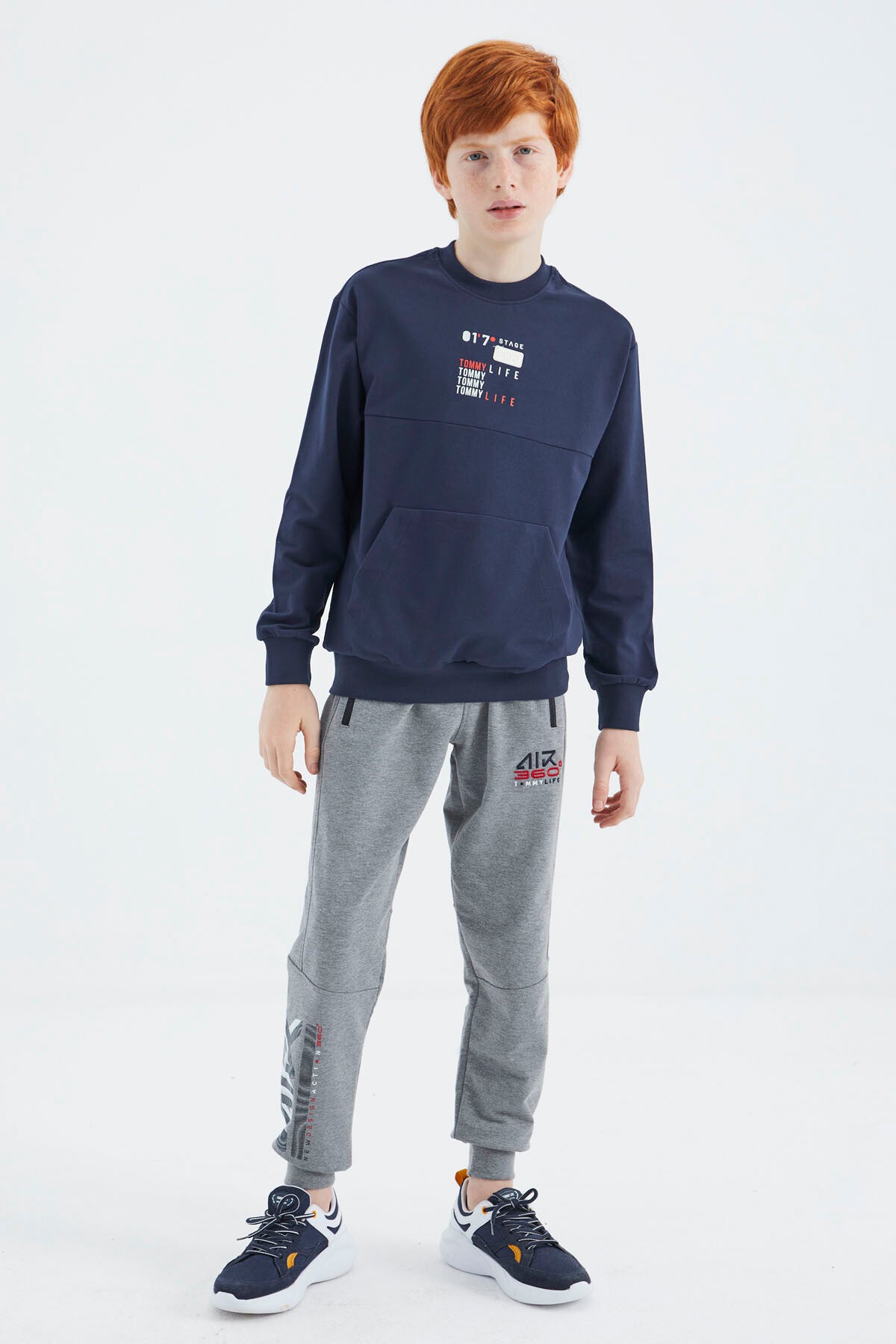 Indigo Printed Boys' Sweatshirt - 11175