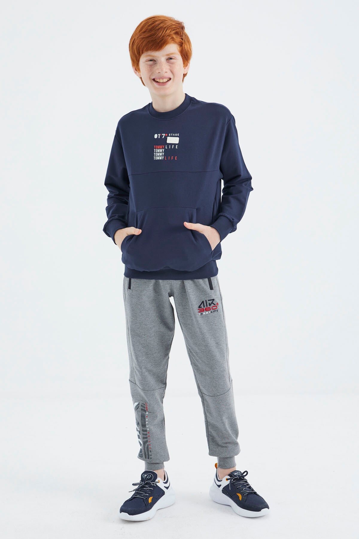 Indigo Printed Boys' Sweatshirt - 11175