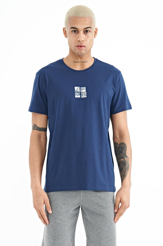 Miles Indigo Printed Men's T-Shirt - 88222