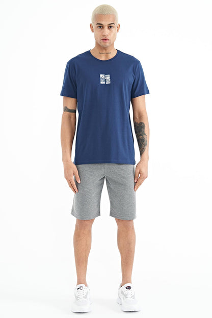 Miles Indigo Printed Men's T-Shirt - 88222