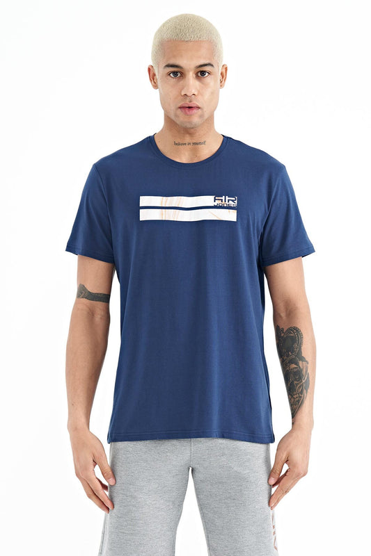 Peter Indigo O Collar Men's T-Shirt - 88204