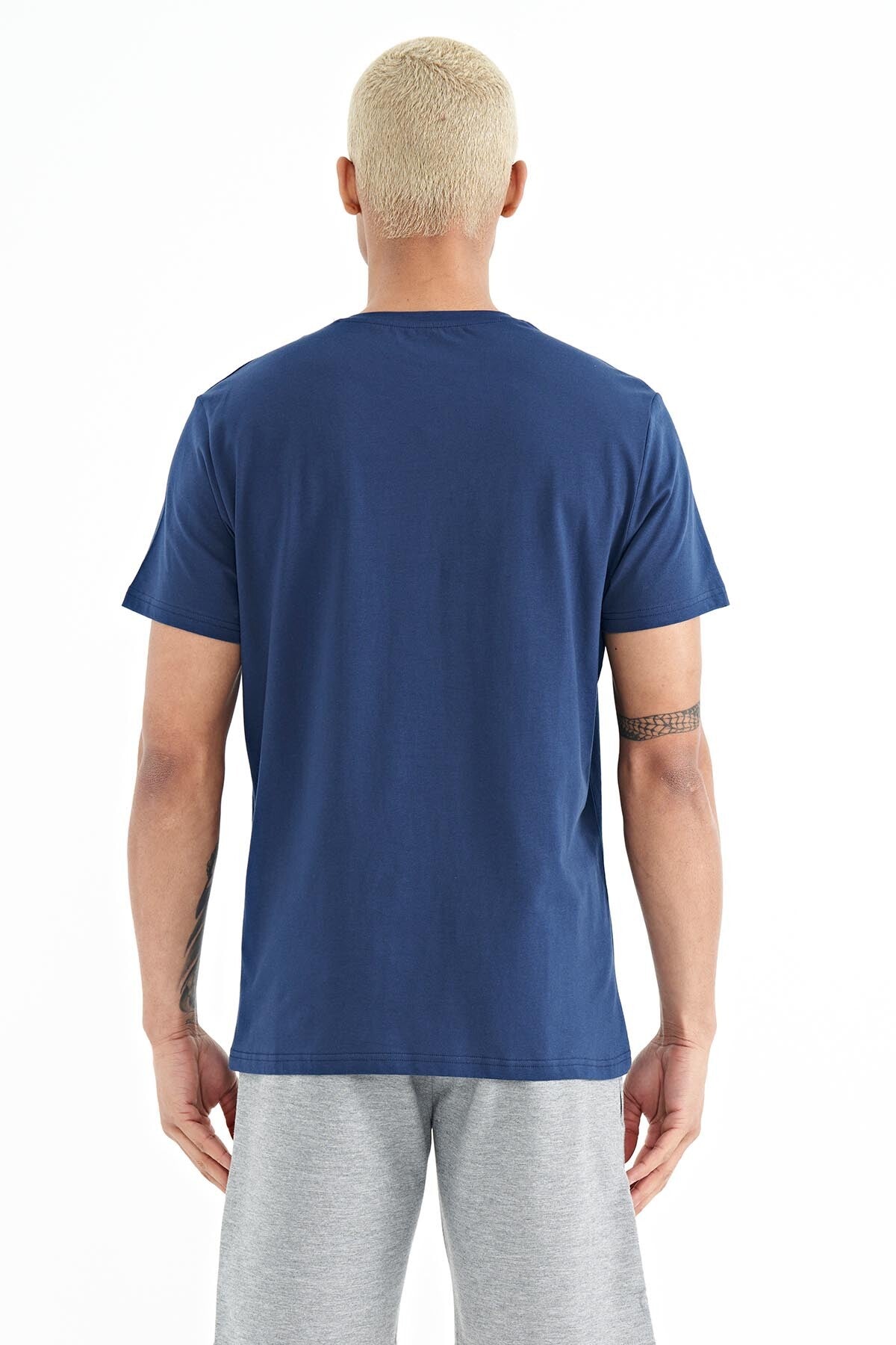 Peter Indigo O Collar Men's T-Shirt - 88204