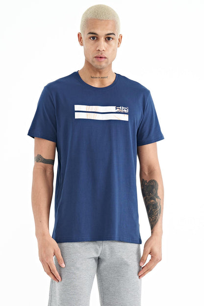 Peter Indigo O Collar Men's T-Shirt - 88204