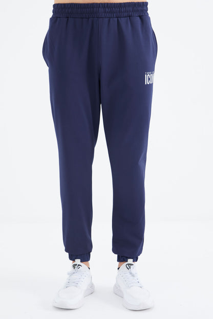 Indigo Stand Collar Men's Tracksuit Set - 85215