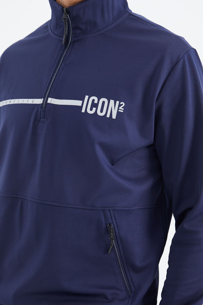 Indigo Stand Collar Men's Tracksuit Set - 85215