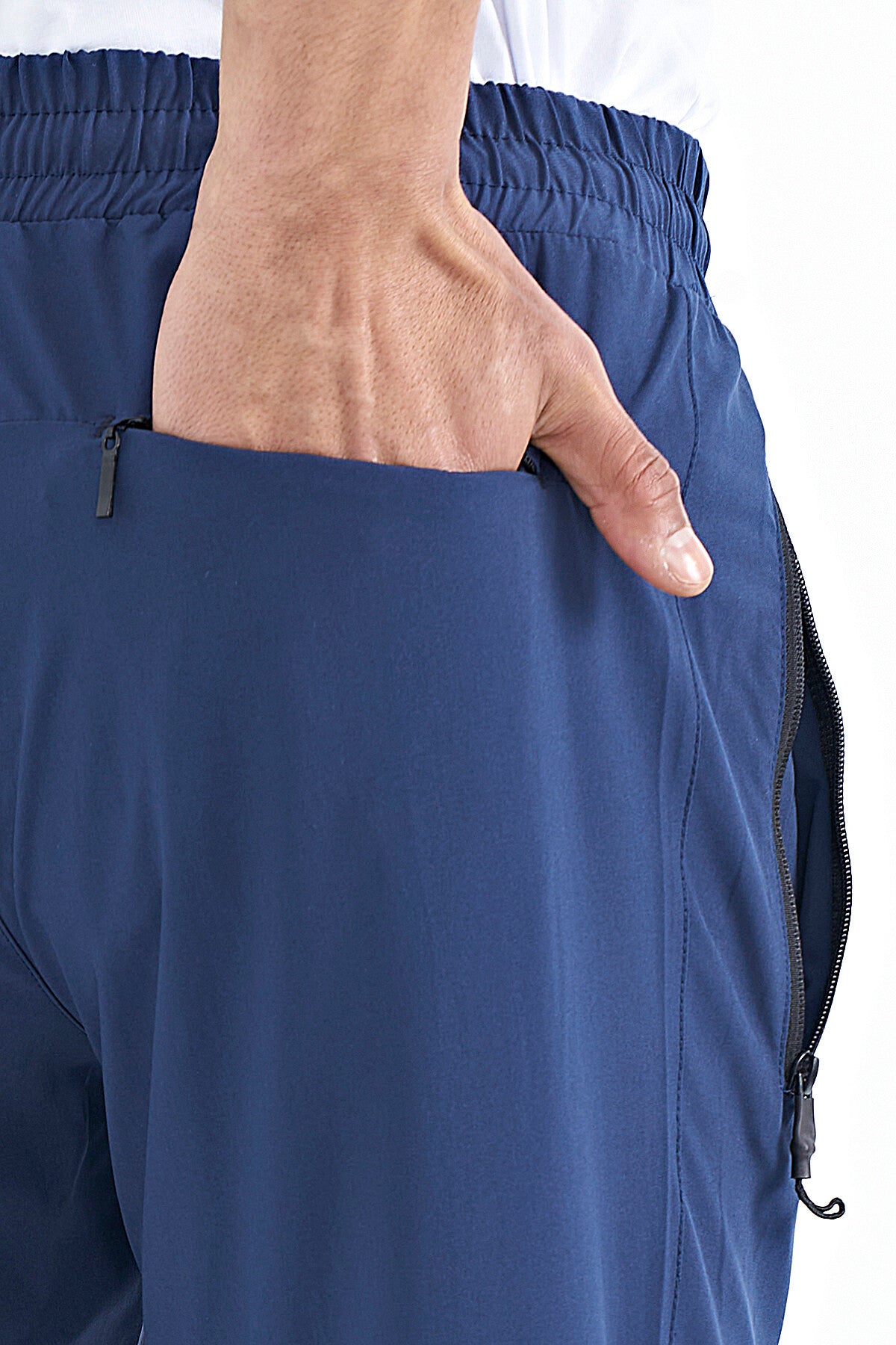 Indigo Men's Basic Pocketed Laced Comfort Fit Elastic Cuffed Tracksuit Bottom - 84826