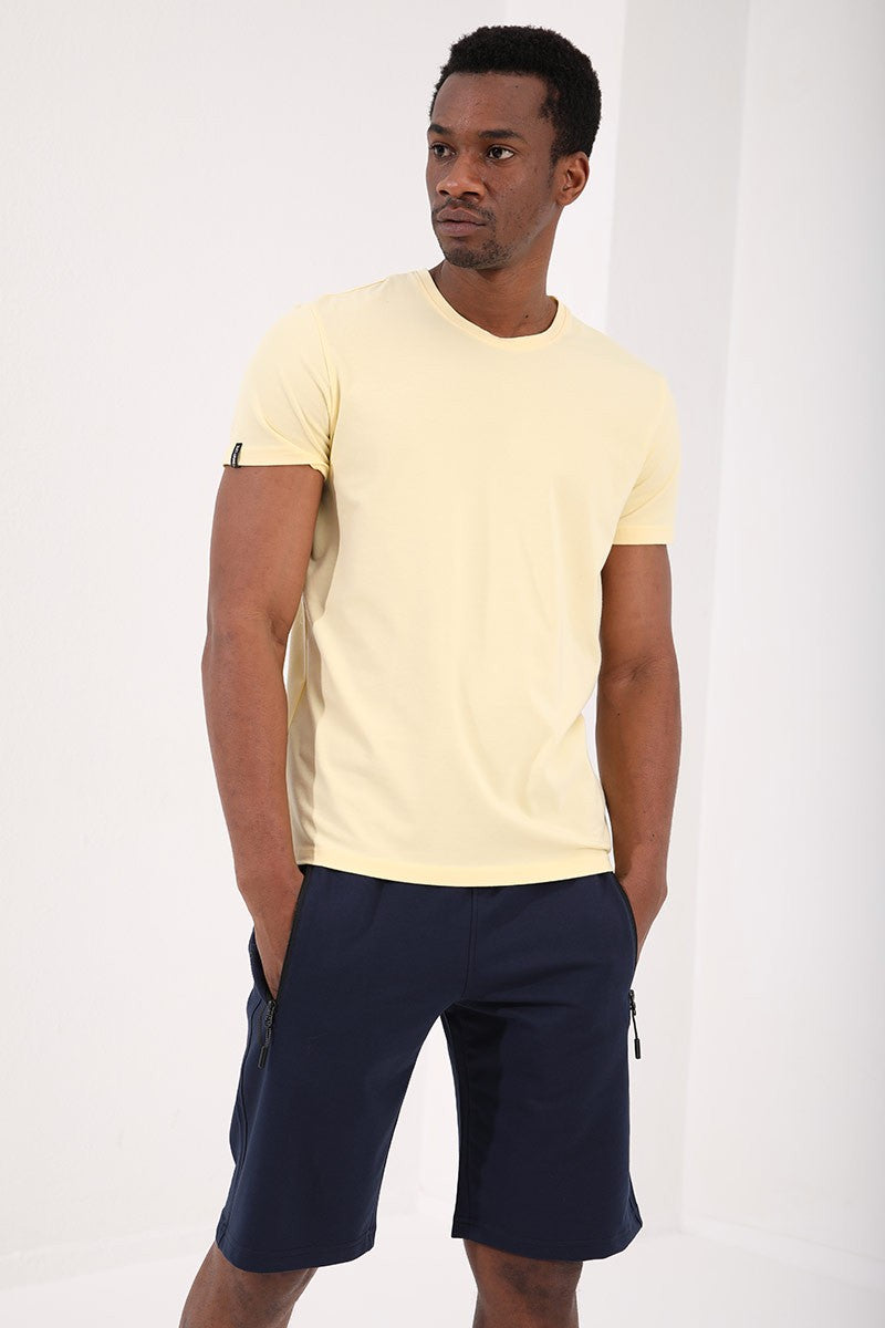Indigo Zippered Pocket Detailed Standard Fit Men's Shorts - 81141