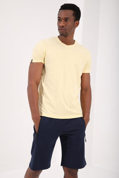 Indigo Zippered Pocket Detailed Standard Fit Men's Shorts - 81141