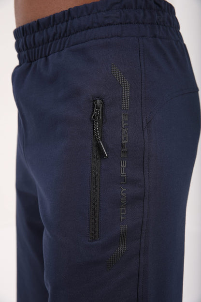 Indigo Zippered Pocket Detailed Standard Fit Men's Shorts - 81141
