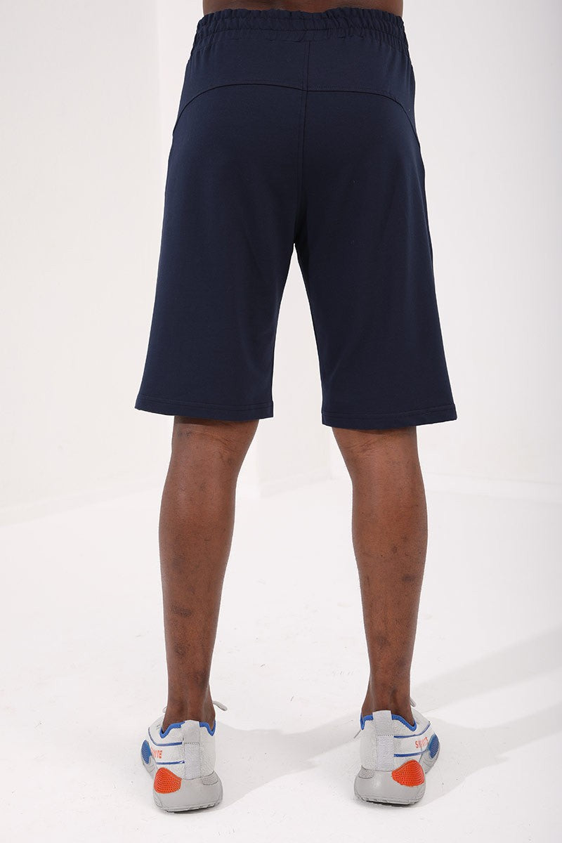 Indigo Zippered Pocket Detailed Standard Fit Men's Shorts - 81141