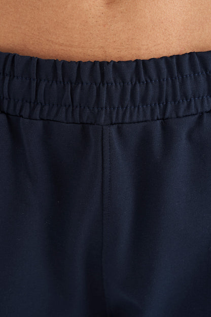 Indigo Hidden Knee Pocket Detailed Standard Fit Men's Jogger Tracksuit Bottom - 84958