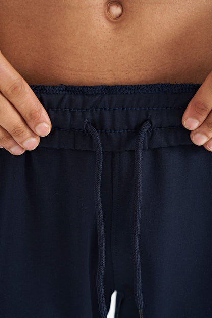 Indigo Hidden Knee Pocket Detailed Standard Fit Men's Jogger Tracksuit Bottom - 84958