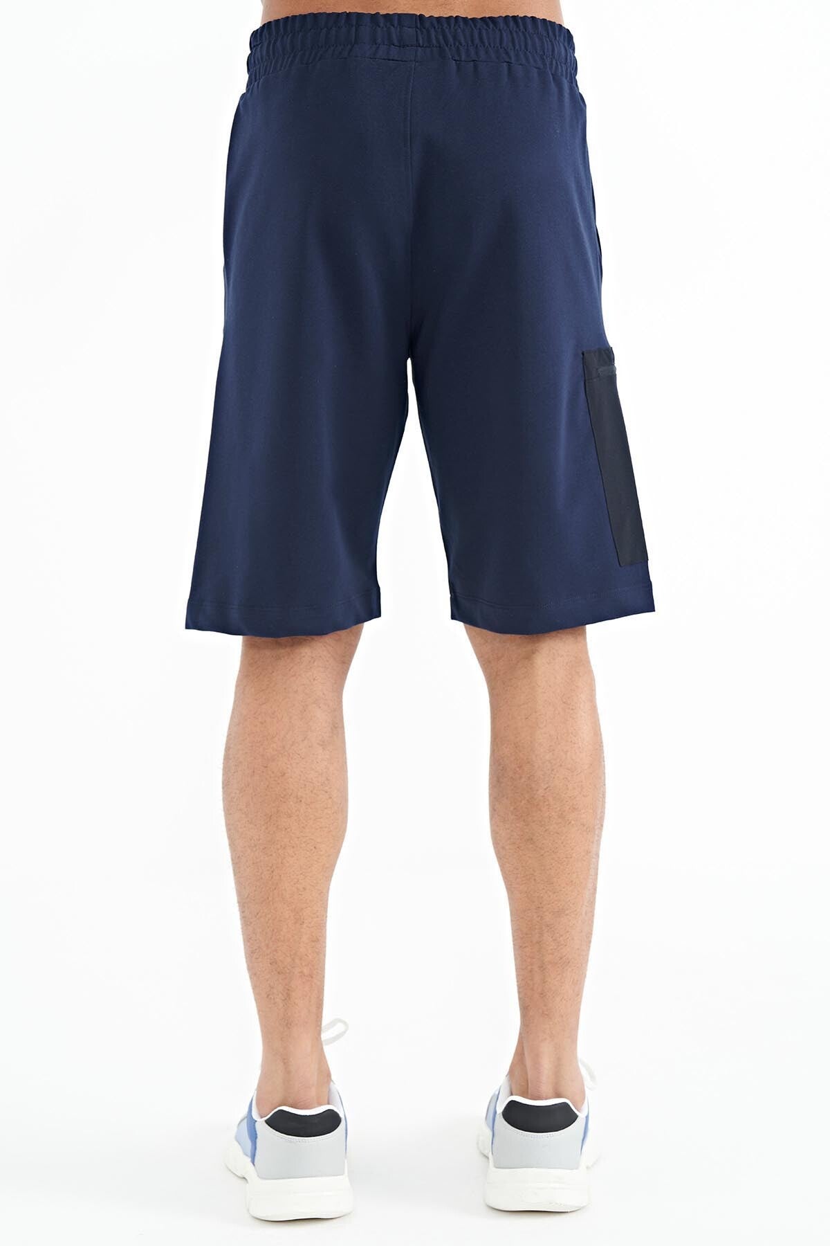Indigo Cargo Pocket Detailed Laced Standard Fit Men's Shorts - 81258