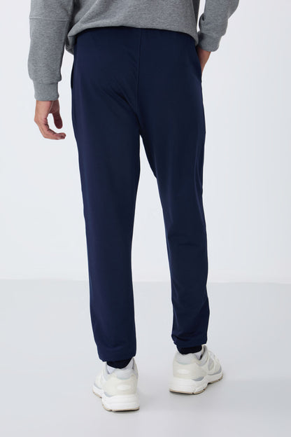 Indigo Classic Pocketed Standard Fit Cuffed Men's Tracksuit Bottom - 84652