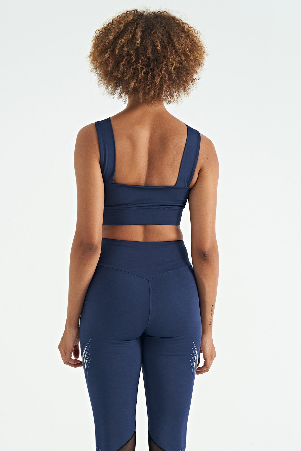 Indigo Logo Printed Narrow Fit Scuba Fabric Women's Bustier - 97259