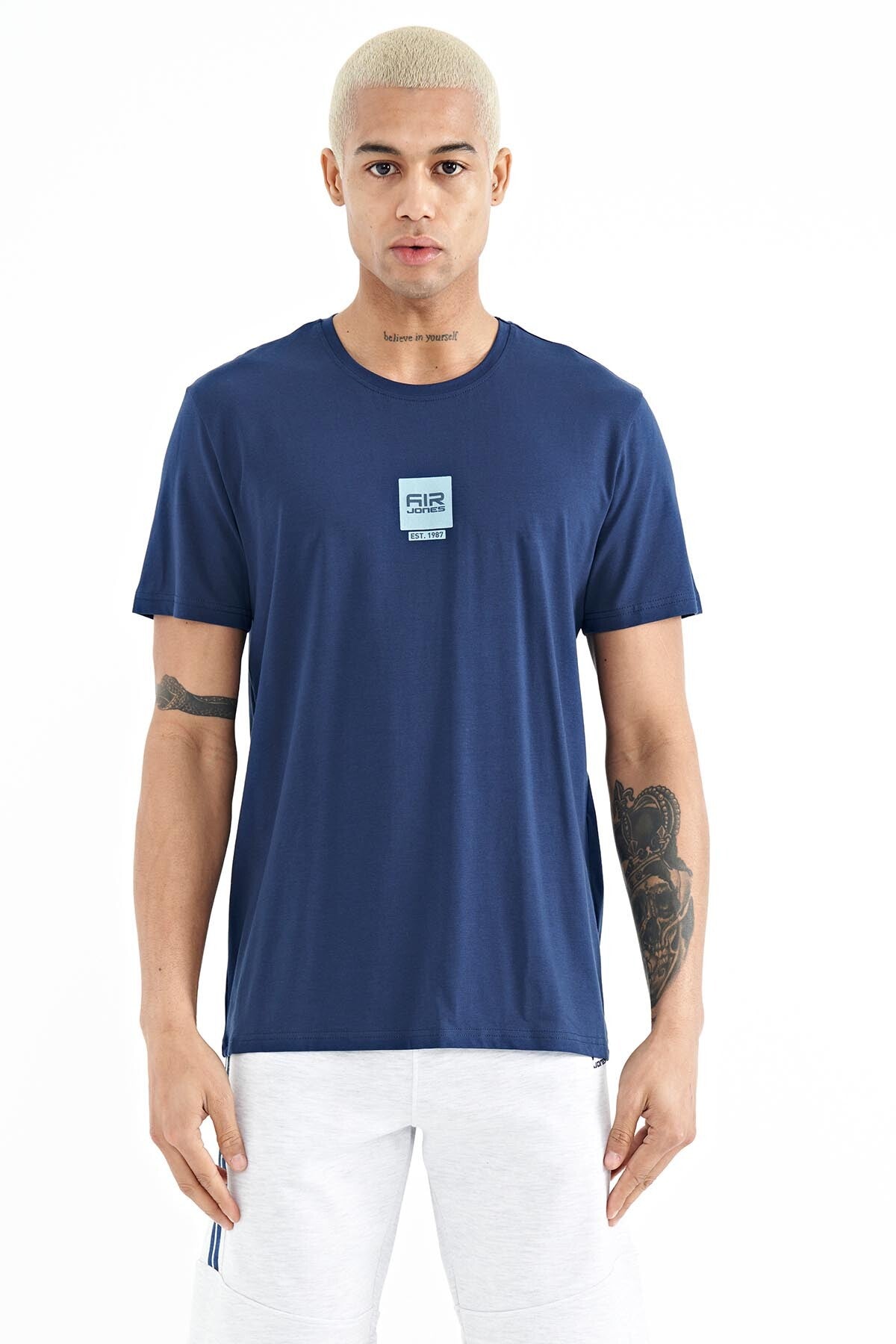 Bert Indigo Standard Fit Men's T-Shirt - 88210